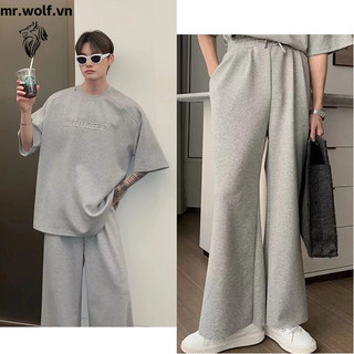 Áo thun nam cổ tròn màu trơn thời trang mùa hè phong cách Hàn Quốc form rộng áo phông rộng