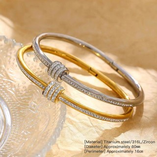 Thời Trang Thép Titan full sky star Mới Eo Nhỏ ins Tối Giản Kim Cương Kẻ Sọc Vòng Tay Chân Không Mạ Điện Không Phai Màu Phụ Kiện Vòng Tay Nữ