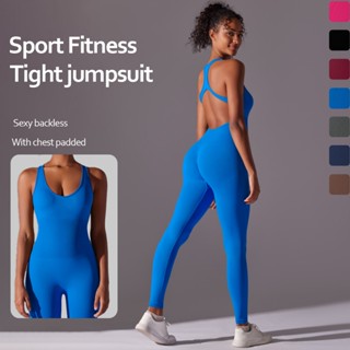 Nessaj Thể Thao Body Nữ Pilates Quần Áo Tập Gym Tập Gym Quần Áo Liền Quần Với Áo Lót Có Đệm Áo Ngực