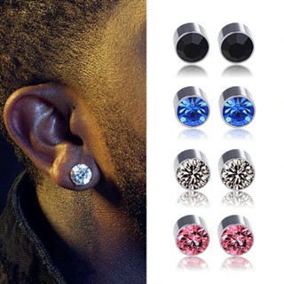 🌠By🌠1 Khuyên Kẹp Tai Nam Châm Đính Pha Lê Cho Nam Nữ