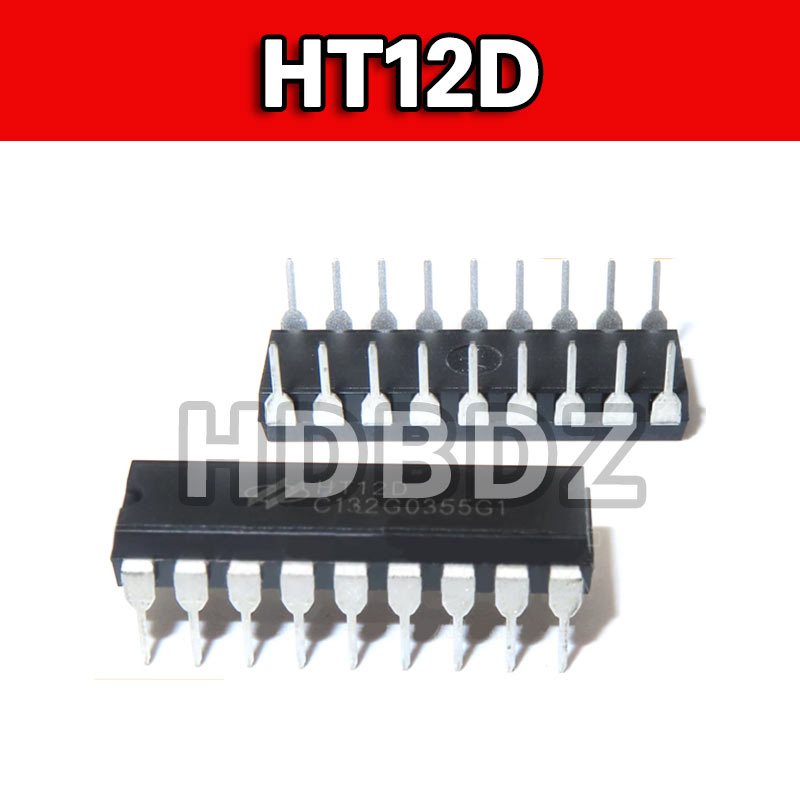HT12E HT12D Chip thiết bị nhận máy phát hồng ngoại MCU Bộ giải mã điều khiển vô tuyến IC DIP18