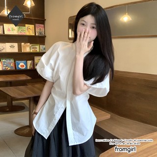 Áo sơ mi tay ngắn cổ ren phong cách pháp cổ điển thời trang xuân hè 2023 mới dành cho bạn nữ