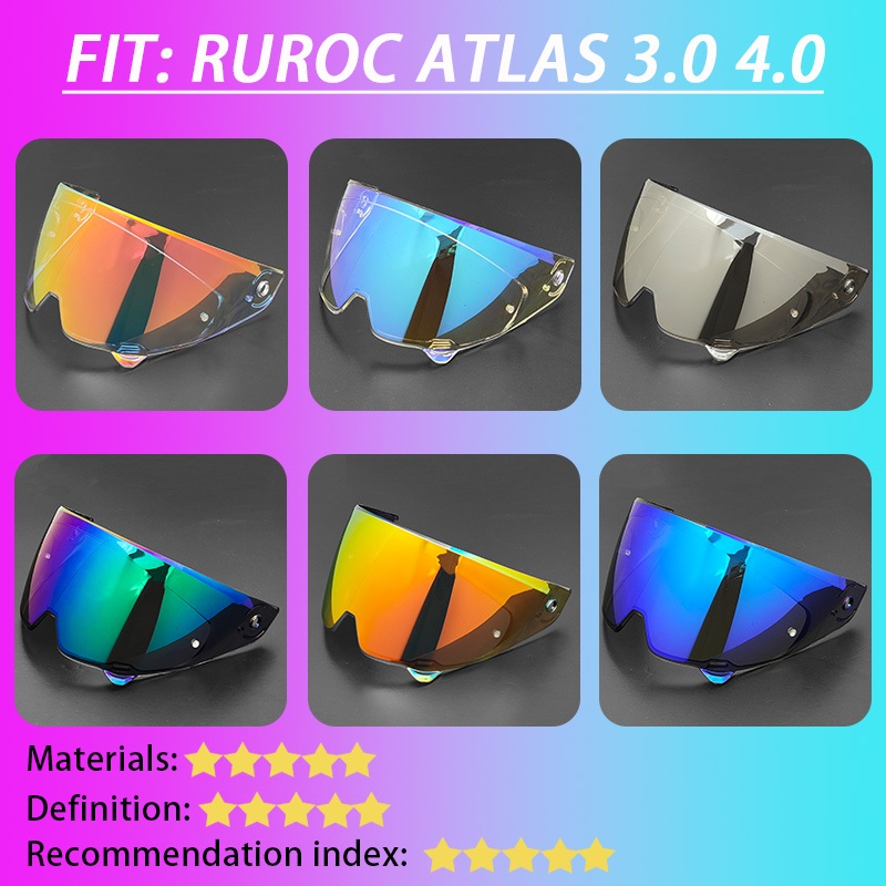 Thích hợp cho RUROC RUROC ATLAS 3.0 / 4.0 Mũ bảo hiểm Mặt nạ che nắng Ống kính chống sương mù Phim c
