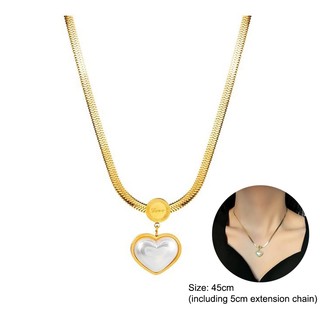 Dây chuyền xương rắn tình yêu đa năng, Vòng cổ bảo quản màu thép titan, Ngọc trai, Phong cách châu Âu và Mỹ, Dây đeo cổ đơn giản và hợp thời trang dành cho nữ, Dây chuyền cổ nhỏ và phổ biến