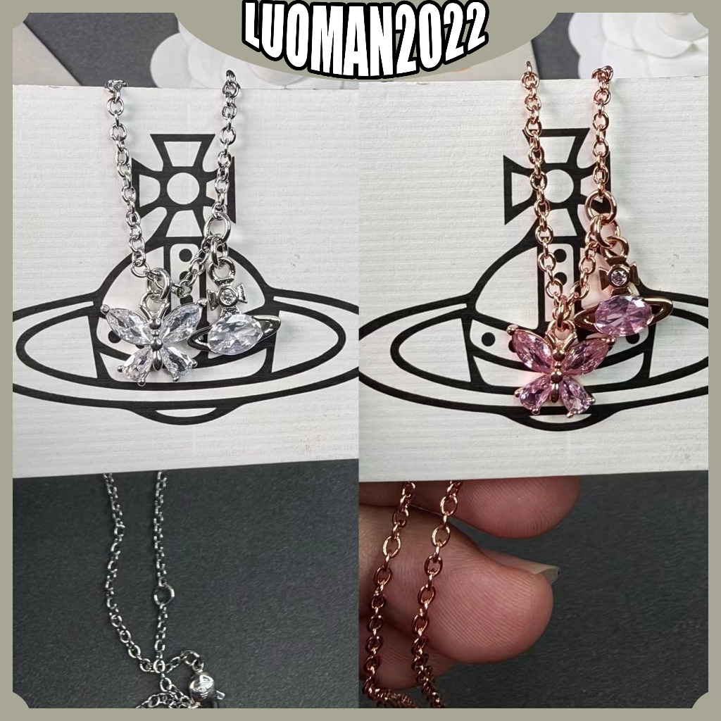 Vòng cổ bướm pha lê Vivienne
