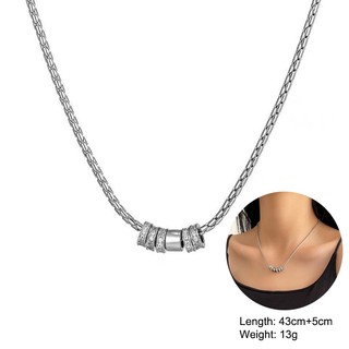Vòng cổ kim cương lấp lánh bằng thép titan gió lạnh trung tính với năm vòng cổ mặt dây chuyền vòng cổ dành cho nữ nhẹ nhàng sang trọng, thiết kế độc đáo, chuỗi cổ Hip Hop bạc đa năng
