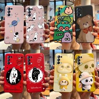 Dành Cho OPPO Reno 5 4G / 5G Ốp Lưng Thỏ Gấu Trúc Silicon Mềm Mỏng Bảo Vệ Điện Thoại Cho OPPO Reno5 Pro 4G / 5G Vỏ