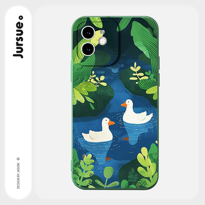 Ốp lưng JURSUE mềm dễ thương đẹp màu độc lạ ngộ nghĩnh Cho iPhone 17 16 15 14 13 12 11 Pro Max SE 2020 X XR XS ip 8 7 Plus kute Y5177Q