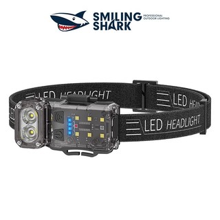 Smile Shark TD0171 Đèn pha công suất cao Đèn pha siêu sáng Đèn pha sạc 8 chế độ Đèn làm việc ngoài trời Chiếu sáng leo núi