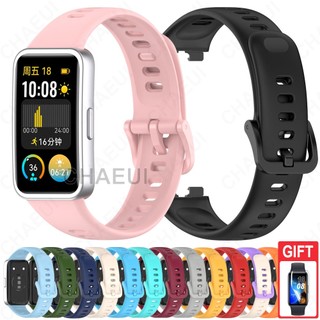  Dây đeo silicon thay thế vòng tay màu trơn cho Huawei Band 10 9 8 
