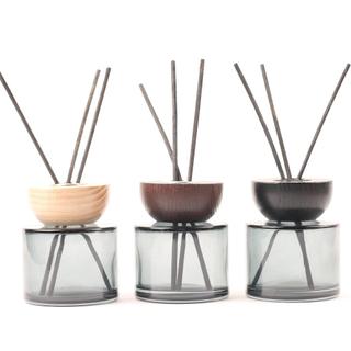 100ml màu xám thủy tinh khuếch tán hương thơm hộ gia đình chai rỗng tinh dầu khuếch tán chai hương thơm chai nước hoa nắp gỗ máy khuếch tán vít hương thơm chai rỗng