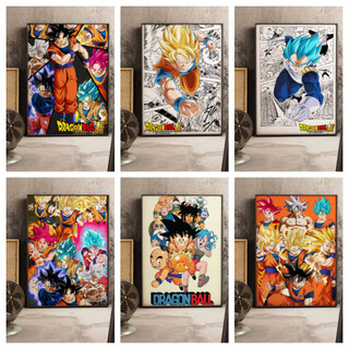 Dragon Ball Spuer “Goku & Vegeta ” Anime Poster canvas in trang trí tường