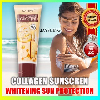 [Chất lượng chính hãng] Kem chống nắng body collagen Saniye SPF90 PA + + Kem chống nắng body bảo vệ cao Kem dưỡng ẩm làm trắng Kiểm soát dầu Làm sáng nhẹ Chống thấm nước Làm mới cơ thể