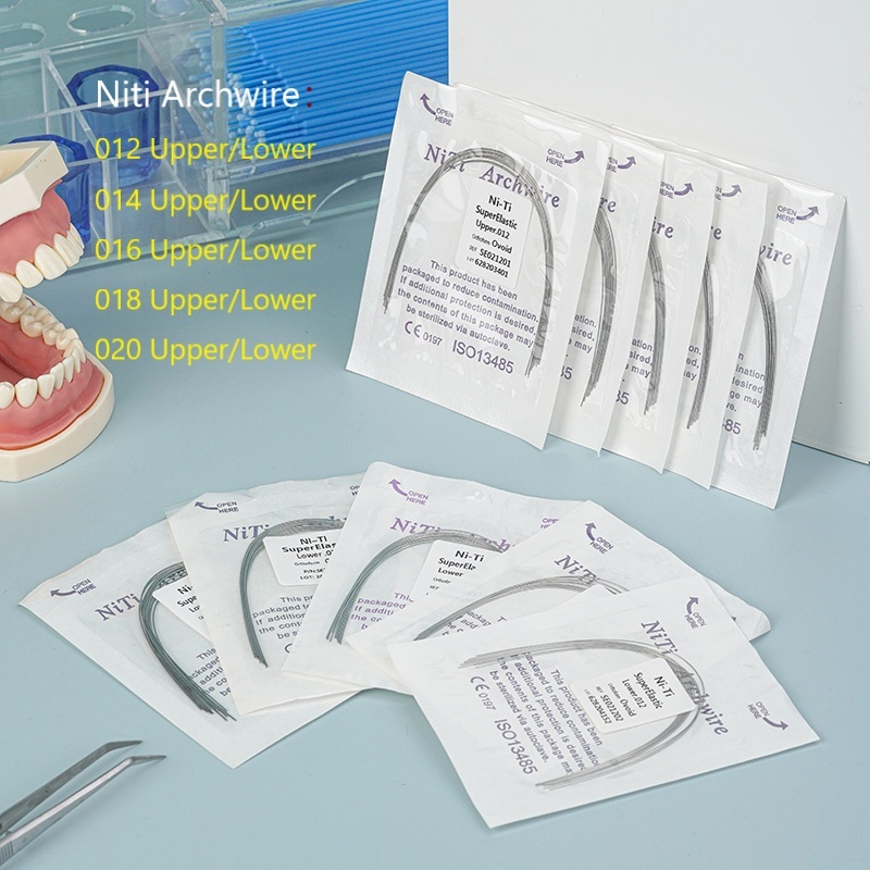 10 Cái / gói Nha Khoa Niti Arch Wire Siêu Co Giãn Niken-titanium Arch Wire Ovid Loại Tròn Orthodonit