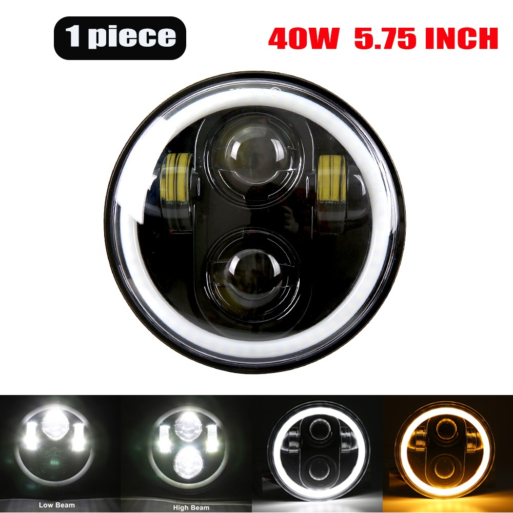 Đèn Pha LED 5.75 Inch 40W 5 3 / 4 "Đèn Pha LED DRL Cho Harley Sportster 883 XL883 883R XL883R