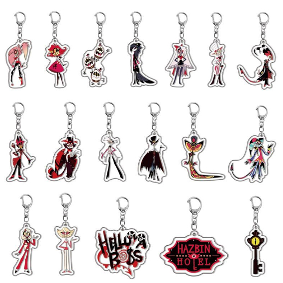 [Interlayer] Hell Inn Hazbin Hotel Anime Mặt dây chuyền Móc khóa Acrylic