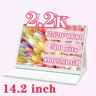 Màn hình chơi game 14,2 Inch 2K Bảng điều khiển IP HDMI QHD Full HD 1440p Màn hình di động nhỏ hoàn hảo thứ hai Màu trắng Mini PS5 PS4 Màn hình di động bên ngoài HDR