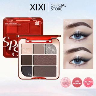 Xixi 7 Màu Lấp Lánh Phấn Mắt Bảng Phấn Mắt Trang Điểm Bảng Màu Khỏa Thân Mờ Lấp Lánh Shimmer Phấn Mắt Pallette Chống Thấm Nước Trang Điểm Hàn Quốc NO.D659