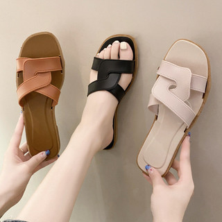 Có Hàng SẵnDép Nữ Mùa Hè Phong Cách Mới Thời Trang Phù Hợp Với Dây Đeo Chéo Lật Nhà Chống Trơn Trượt Dép Sandal