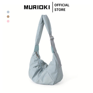 MURIOKI Túi đựng bánh bao phồng MURIOKI dành cho nữ Túi đeo vai Nylon phong cách Hàn Quốc Túi đeo vai mềm mại