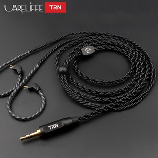 Uareliffe TRN A3 6 Dây Tai Nghe Cáp Độ Tinh Khiết Cao OFC Có Dây Với Đầu Nối Âm Thanh 0,75 / 0,78 / MMCX Cho TRN V90 V80 TRN MT1 VX PRO Shure SE215 Tai Nghe Cáp Thay Thế