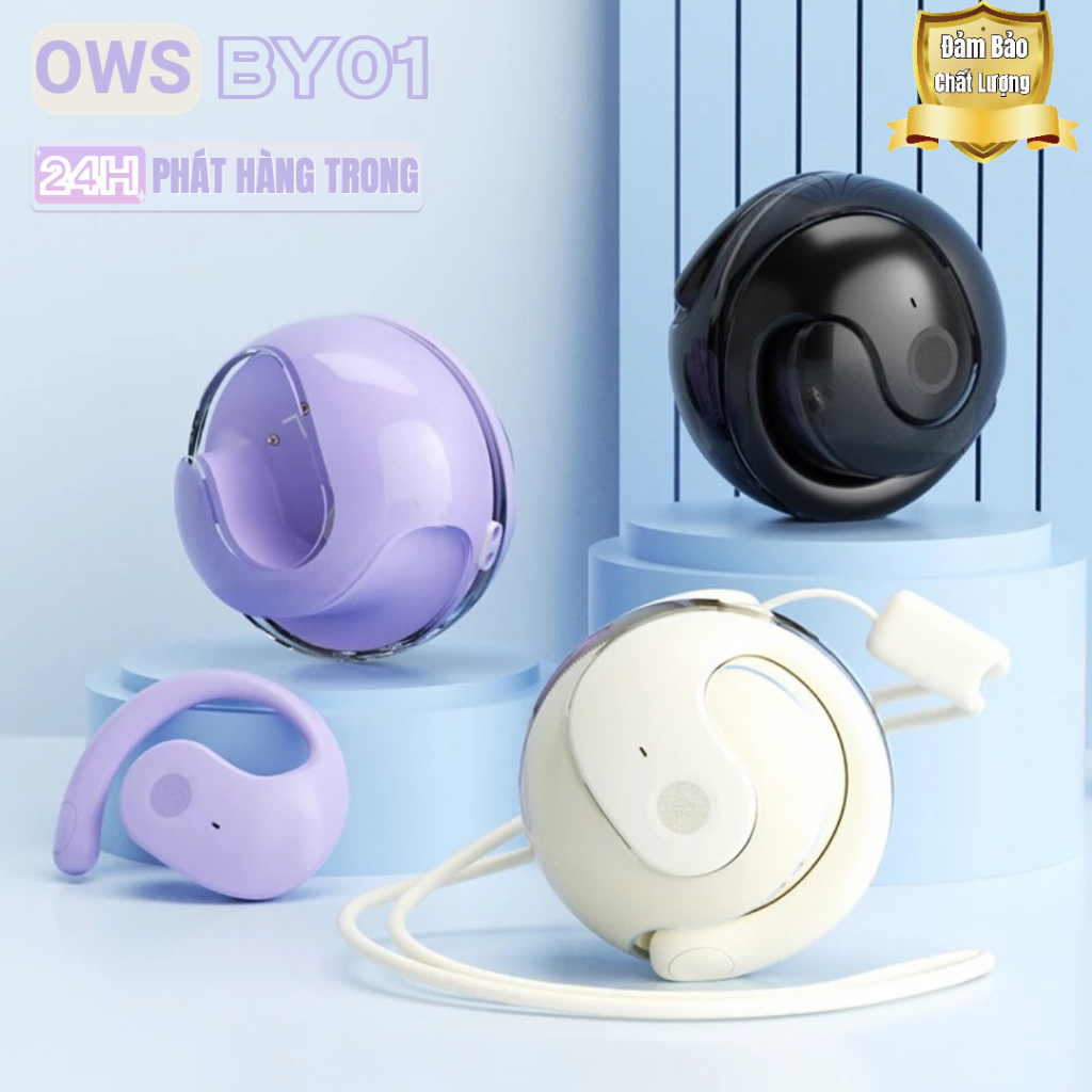 Tai nghe OWS BY01 (2 quà tặng: 1 Dây Silicon + 1 tay chơi Game) Tai nghe không dây chất lượng âm tha