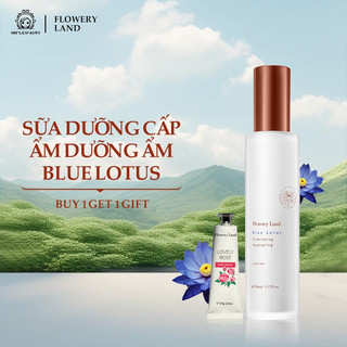 （Moisturizing lotion）FLOWERY LAND Sữa dưỡng cấp ẩm dưỡng ẩm Blue Lotus Flowery Land Moisturizing Lotion Skincare 90ml