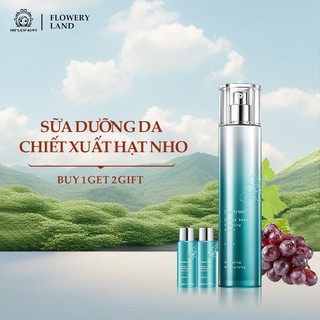 （Oil Control）FLOWERY LAND Sữa dưỡng da chiết xuất hạt nho cấp ẩm cho da Flowery Land Hyaluronic Acid Toners 120ml