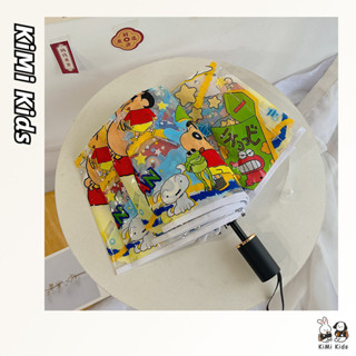  Kimi Trẻ Em Crayon Nhỏ Mới Trong Suốt Ô Gấp Ô Tay Cầm Thẳng Ô Dễ Thương Gấp Trẻ Em Dày 