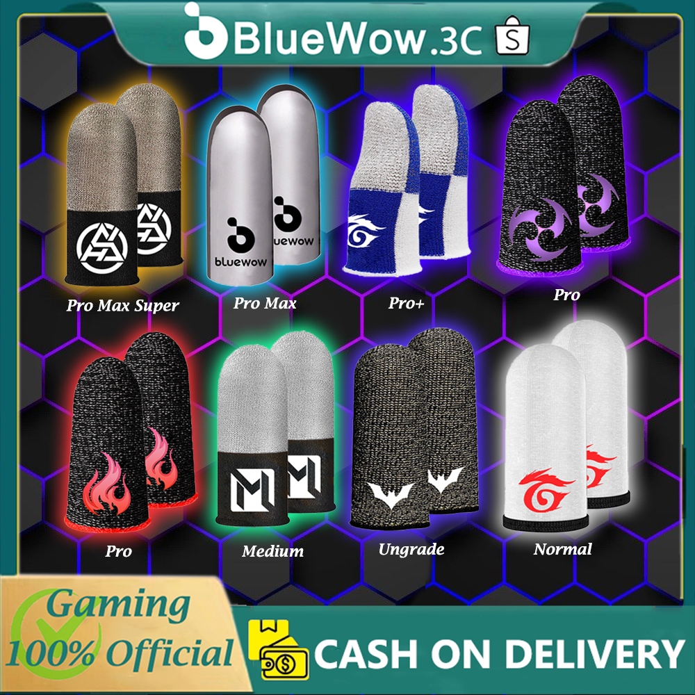 Bluewow Gaming Mobile Game Ngón Tay Cái Găng Tay ProMaxSuper Series Sterling Silver Double Pin 86 Pin Găng Tay Ngón Tay Cái Chống Mồ Hôi Thích Hợp Cho PUBG MLBB Màn Hình Cảm Ứng Trò Chơi Di Động