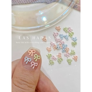 Túi 10 nơ mini màu macaron trang trí móng mùa hè