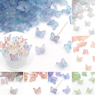 20chiếc 10 mm bướm rắc vàng lá lưu ly trâm cài tóc làm vật liệu DIY tay tua phụ kiện tinh tế phong cách cổ