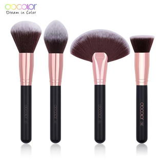 Docolor Foundation Brush Flat Top Buffing Brush Fan Contour Powder Highlight Brush