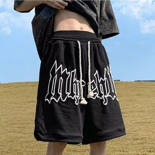 Phong Cách Mỹ Retro Graffiti Chữ Cái Quần Thể Thao Mùa Hè Nam Thanh Niên Bóng Rổ Quần Short Unisex