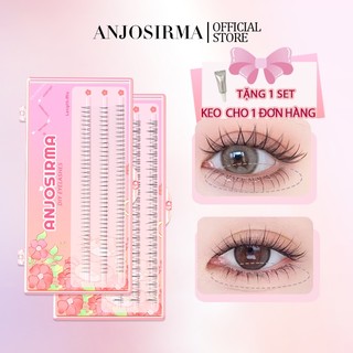 ANJOSIRMA Cong Tự Nhiên ，Mi giả tách sợi siêu mảnh và tự nhiên  (dùng cho mi dưới), mi tách sợi tặng kèm keo