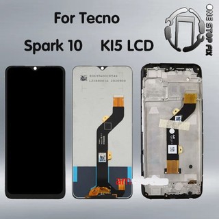 Dành cho tecno spark 10 ki5p màn hình thay thế với bộ số hóa cảm ứng màn hình lcd bộ phận sửa chữa