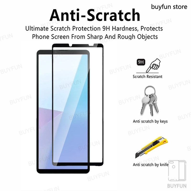 6in1 Full Cover Kính Bảo Vệ Dành Cho Sony Xperia 10 5 1 VI V IV Bảo Vệ Camera Cho Sony Xperia10 IV Xperia5 IV Phim Cường Lực