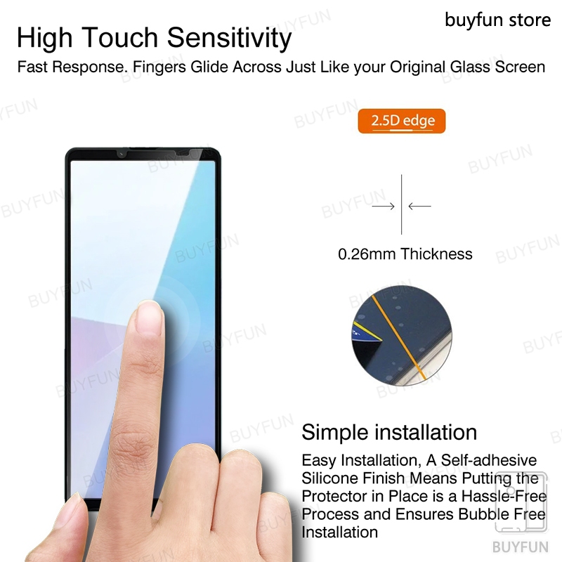 6in1 Full Cover Kính Bảo Vệ Dành Cho Sony Xperia 10 5 1 VI V IV Bảo Vệ Camera Cho Sony Xperia10 IV Xperia5 IV Phim Cường Lực