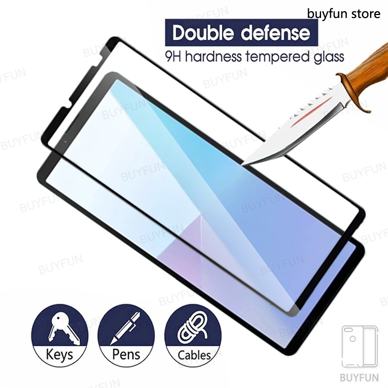 6in1 Full Cover Kính Bảo Vệ Dành Cho Sony Xperia 10 5 1 VI V IV Bảo Vệ Camera Cho Sony Xperia10 IV Xperia5 IV Phim Cường Lực