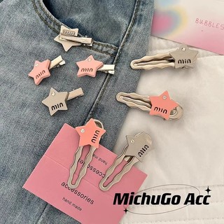 Ahellogirl 1 Kim Loại Màu Hồng Tình Yêu Kim Cương Giả Mỏ Vịt Kẹp Bạc Ngọt Sóng Cạnh Kẹp Ngôi Sao Tóc Cho Nữ