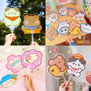 Động Vật Hoạt Hình Quạt Cầm Tay Quạt Mèo Mùa Hè Quạt Ngoài Trời Quạt Cầm Tay