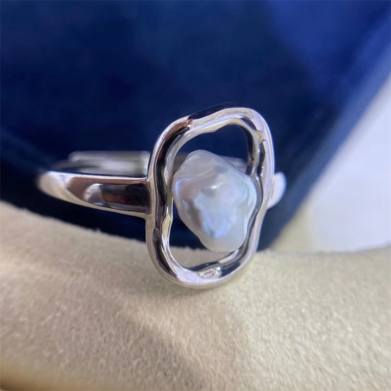 Nhẫn ngọc trai nước ngọt tự nhiên keshi giá bán buôn