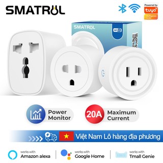 SMATRUL Ổ CắM ĐiệN Thông Minh Wifi US 20 Chuyên DụNg Cho Google Home Amazon Alexa