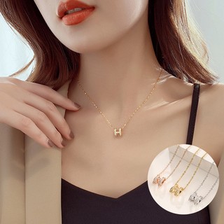 H Vòng Cổ Nữ Chữ Full Kim Cương Mặt Dây Chuyền Với Flash Diamond 2024 Xu Hướng Mới Ánh Sáng Sang Trọng Dây Chuyền Cổ Vàng, Thiết Kế Độc Đáo Cảm Giác, Dây Chuyền Vàng Mạ Thép Titan Cao Cấp