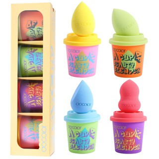 Miếng bọt biển trang điểm Docolor 4 Count Beauty Blender Bọt xốp không chứa cao su