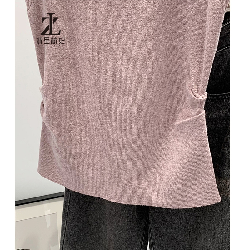 ZHELIHANGFEI Phiên Bản Hàn Quốc Thời Trang Dệt Kim Camisole Nữ Mặc Ngoài Cổ Chữ U Ngắn Sọc Ngọt Ngào Áo Thun Không Tay | BigBuy360 - bigbuy360.vn