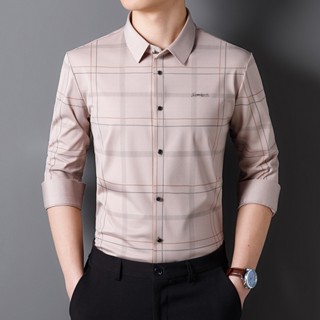 Áo sơ mi nam dài tay không sắt phong cách Hàn Quốc Văn phòng công sở xã hội