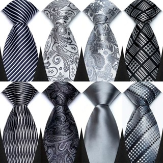 Mới Cà Vạt Nam 8CM Cà Vạt Cho Người Đàn Ông Cổ Điển Jacquard Dệt Sọc Chấm Paisley Bạc Màu Xám Cà Vạt Cổ Áo Cho Người Đàn Ông Trang Phục Gravata Corbatas Tiệc Cưới Kinh Doanh