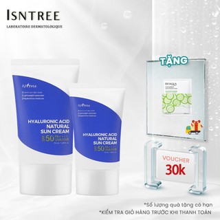 Kem chống nắng isntree natural sun cream spf50+ pa++++ 50ml chứa axit hyaluronic