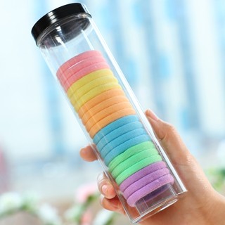 Macaron Màu Dây Buộc Tóc Bộ Co Giãn Tóc Dây Cao Su Phụ Kiện Tóc Cho Bé Gái Nữ 20 Chiếc
